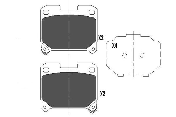 KAVO PARTS Комплект тормозных колодок, дисковый тормоз KBP-9063